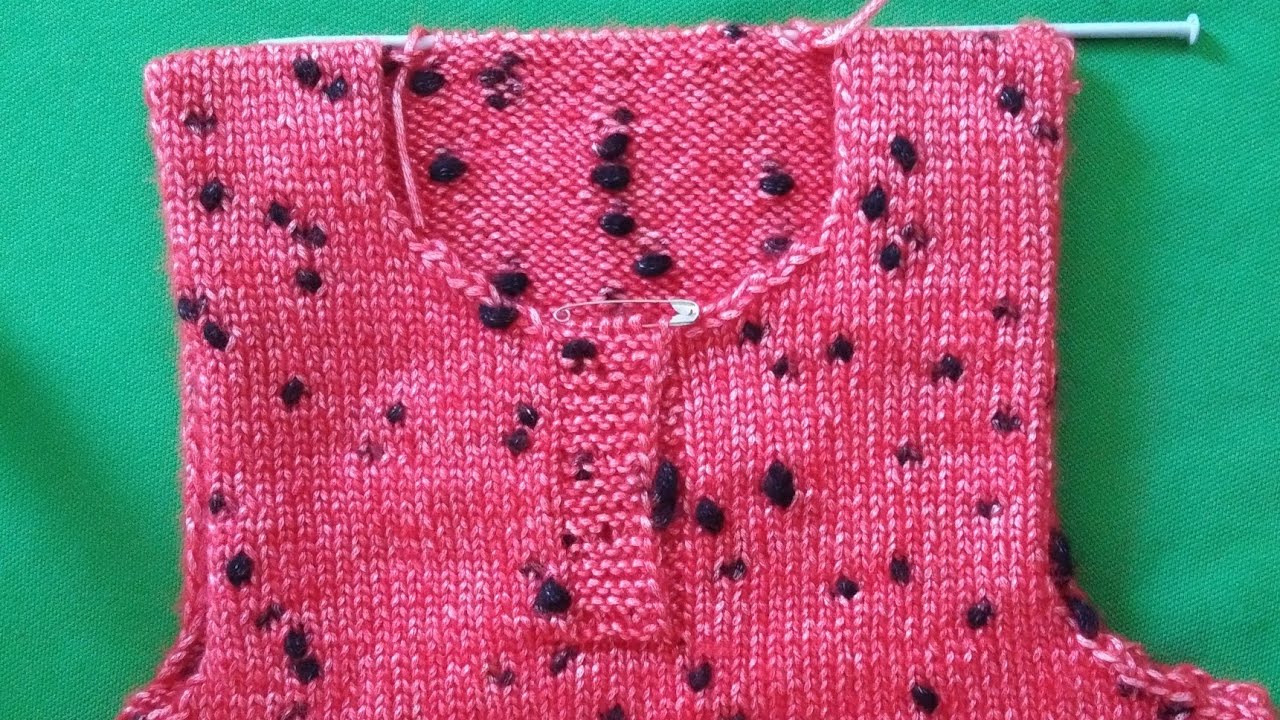 How to make button patti and button hols for 4to 5 years baby sweater.