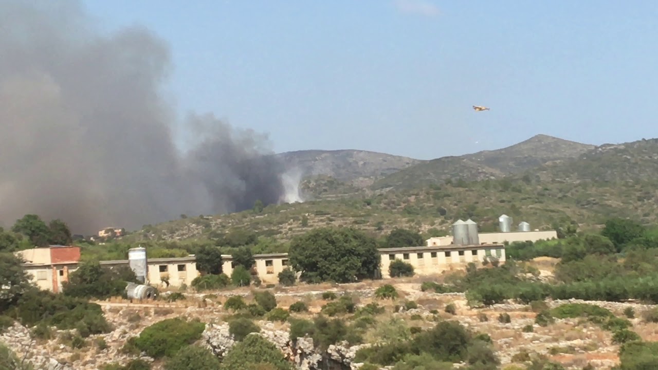 WILDFIRE ( not under control yet ) 60 miles from BENIDORM