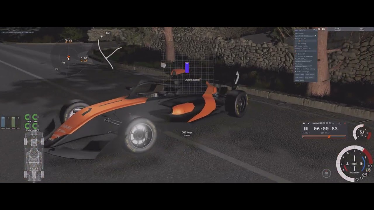 BeamNG drive 2026 driving around Italy in a FR car