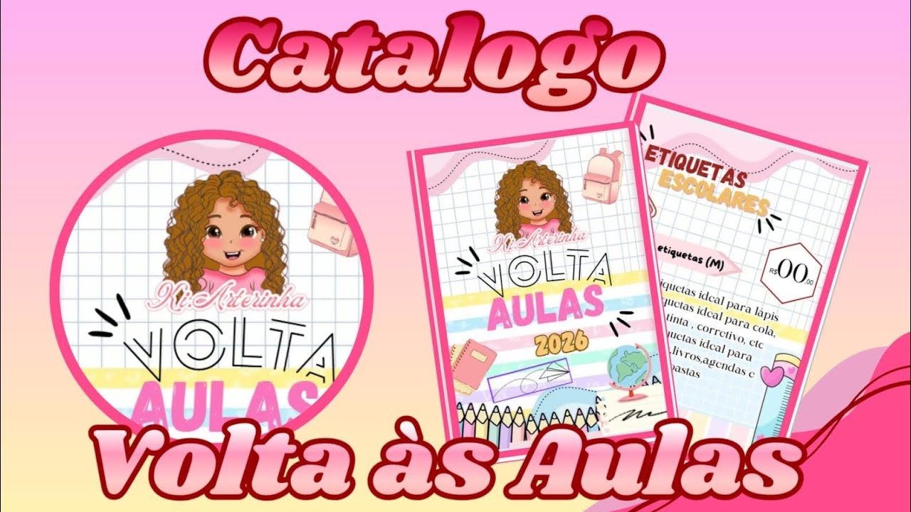 Catálogo Escolar 2026  GRÁTIS – Aprenda Editar e Enviar para Clientes/Papelaria Personalizada 