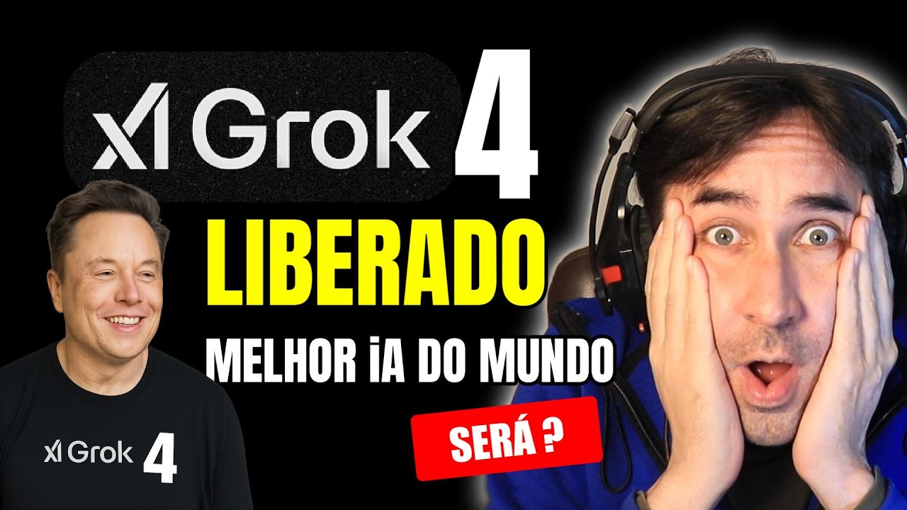 NOVO Grok 4 Liberado Diz Ser a MELHOR iA DO MUNDO | Será que é Mesmo? Elon Musk Está Exagerando?