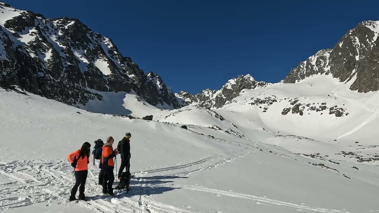 Batizovske pleso lake (1884m) in winter, one of the most beautiful places in High Tatras, Slovakia