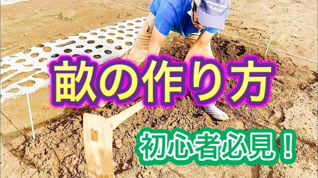 【初心者向け】基本的な畝の作り方！