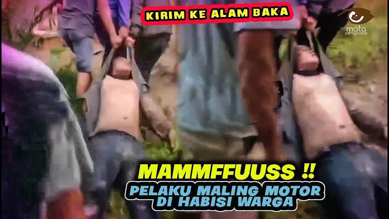 NASIB TR4GIS PELAKU‼️ Maling Motor diHabisi Warga Langsung di Lokasi 