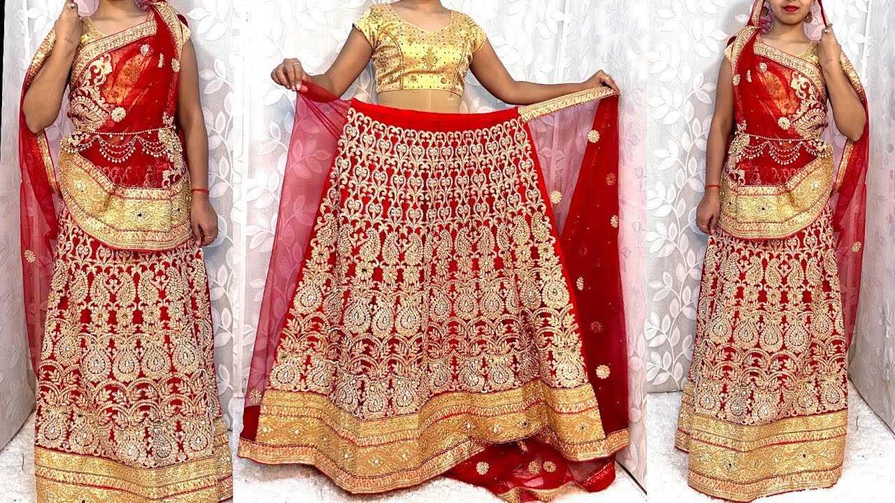 HOW TO DRAPE YOUR LEHENGA SAREE DRAPING PERFECTLY|NET LEHENGA SAREE DRAPING TRICK|HINDI