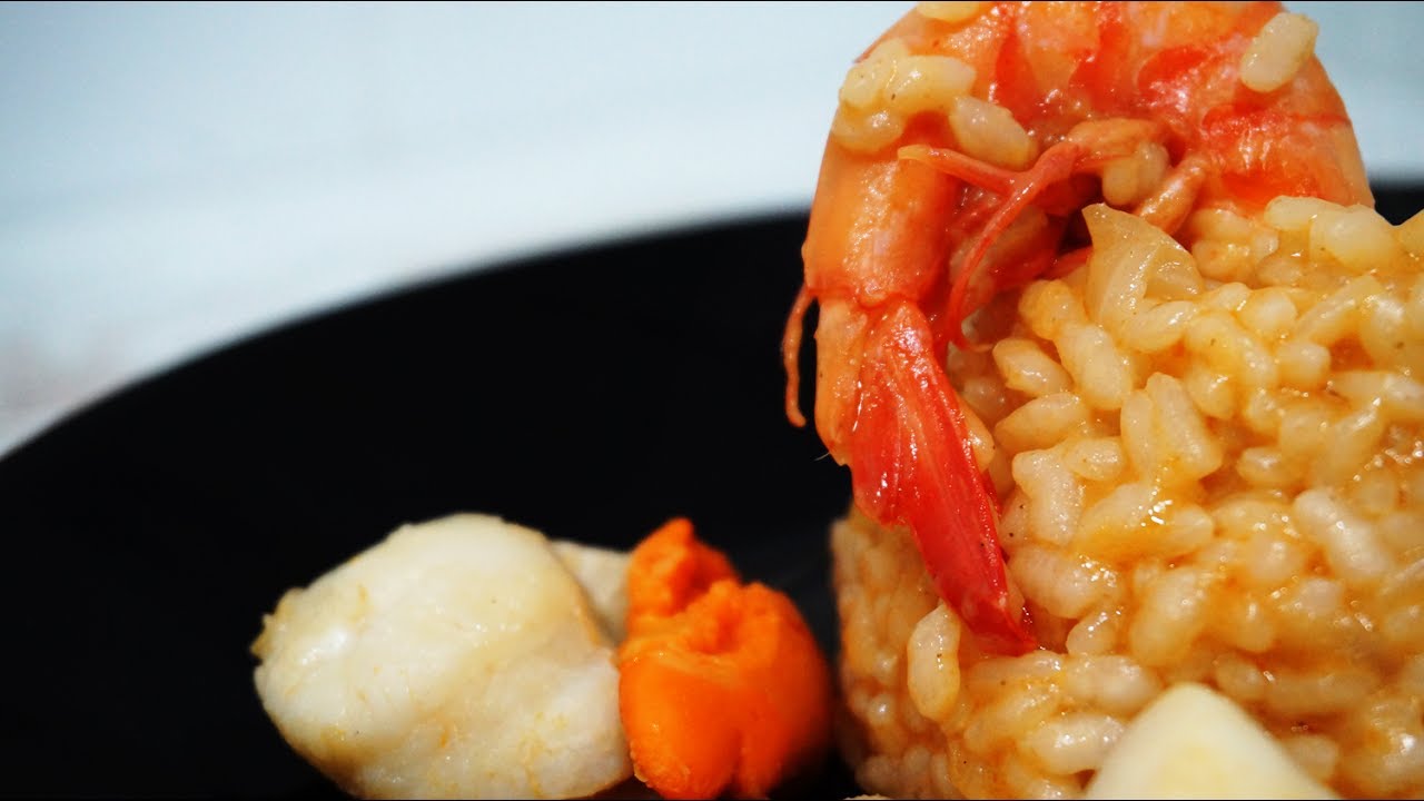 RISOTTO DE CAVA CON VIEIRAS FLAMBEADAS AL RON / Receta de arroces