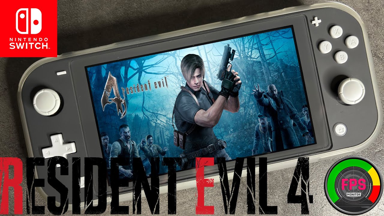 Resident Evil 4 Nintendo Switch Lite Gameplay - FPS Monitor