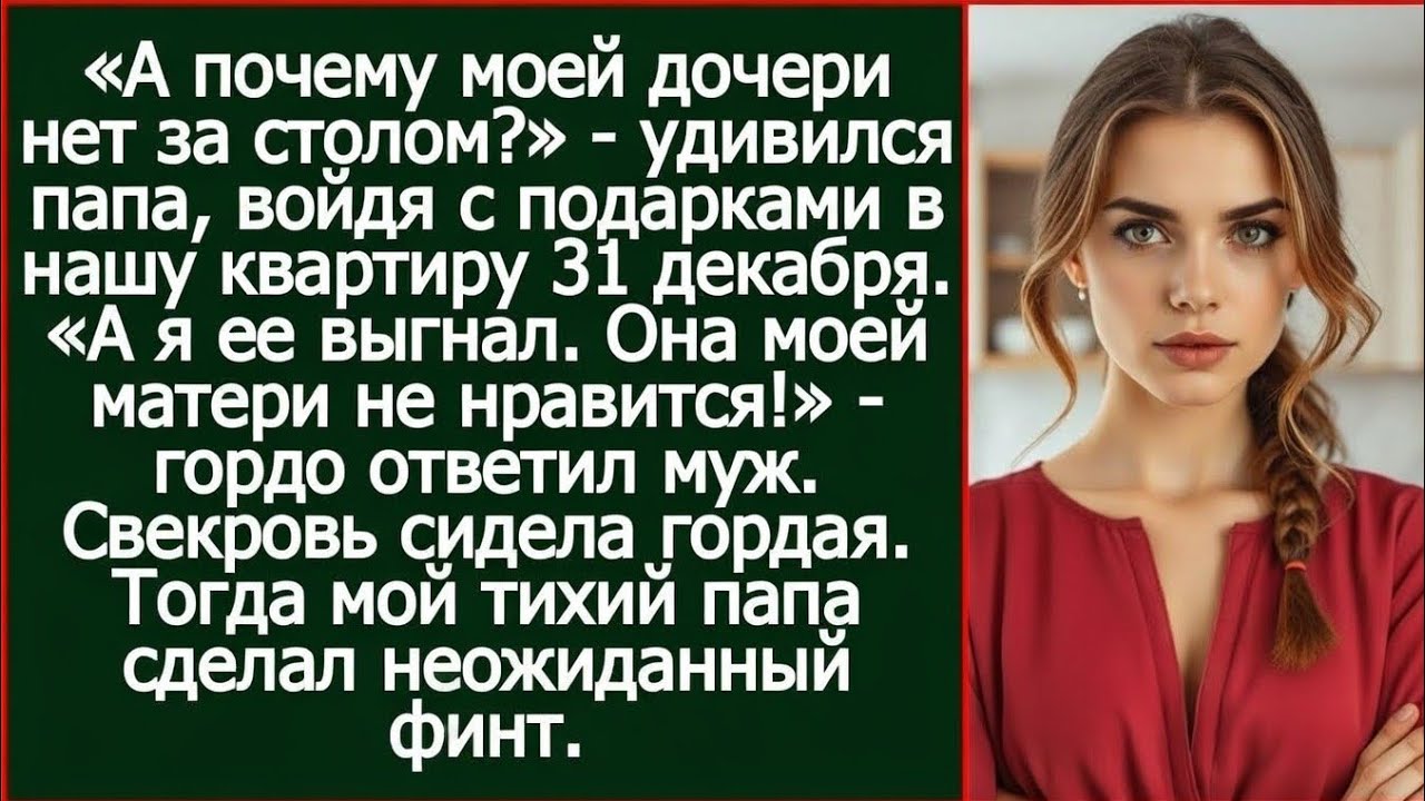 «А я ее отсюда выгнал. Она моей матери не нравится!» - гордо ответил муж моему отцу.