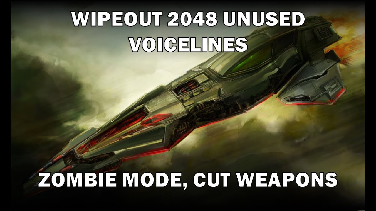 WipEout 2048 unused voicelines (cut content, ZOMBIE gamemode, cut weapons)