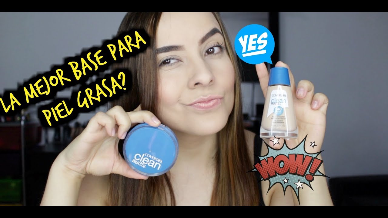Clean matte de Cover girl (Base y polvo para piel grasa) |Karomakeup|