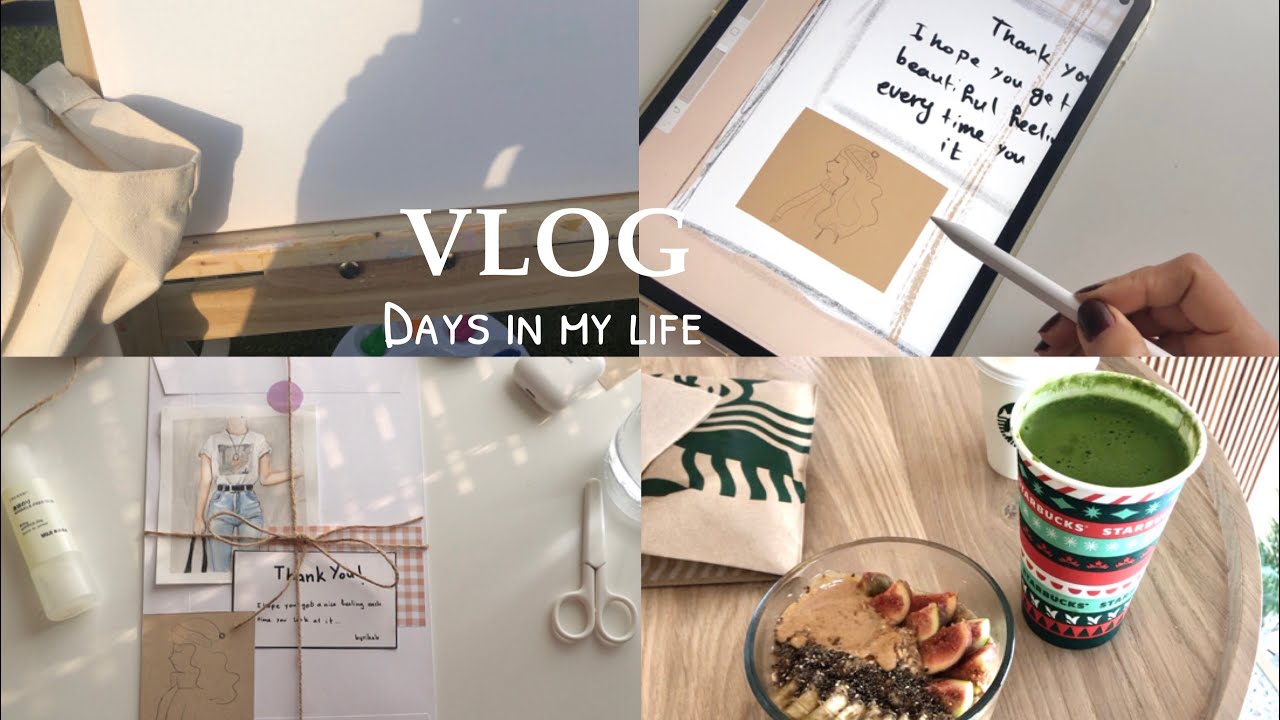 Vlog 。 work at cafe 。 تغليف طلبية 。تجربة شيء جديد