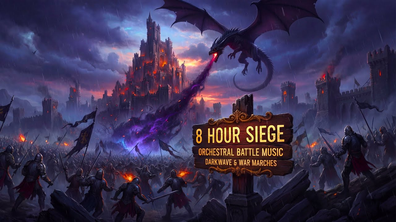 8 Hours of Dark Fantasy Cinematic Battle Music ⚔️ Siege of the Nine Hells & Elemental Planes 🛡️