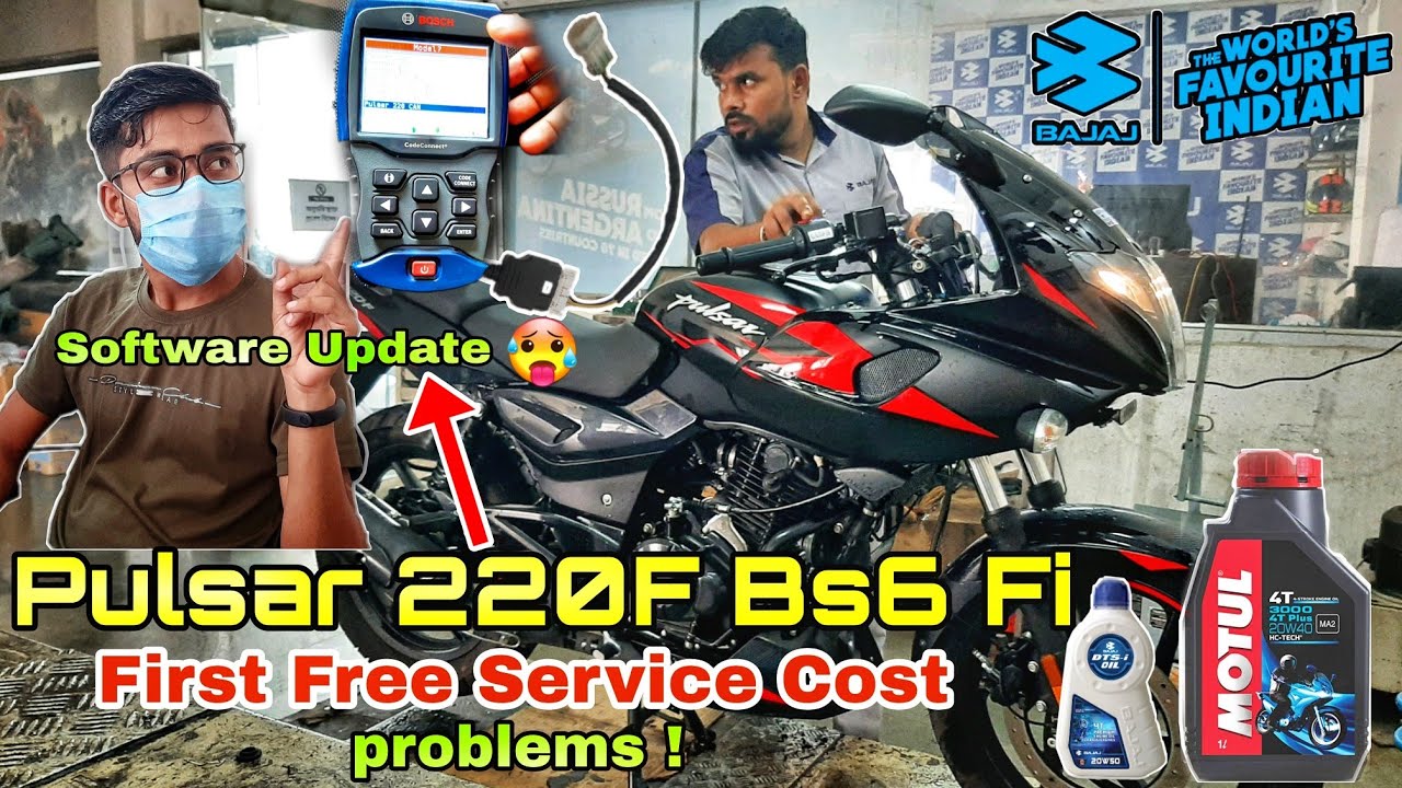 Pulsar 220F 1st Service Cost | Software Update | 220 Bs6🥵😱