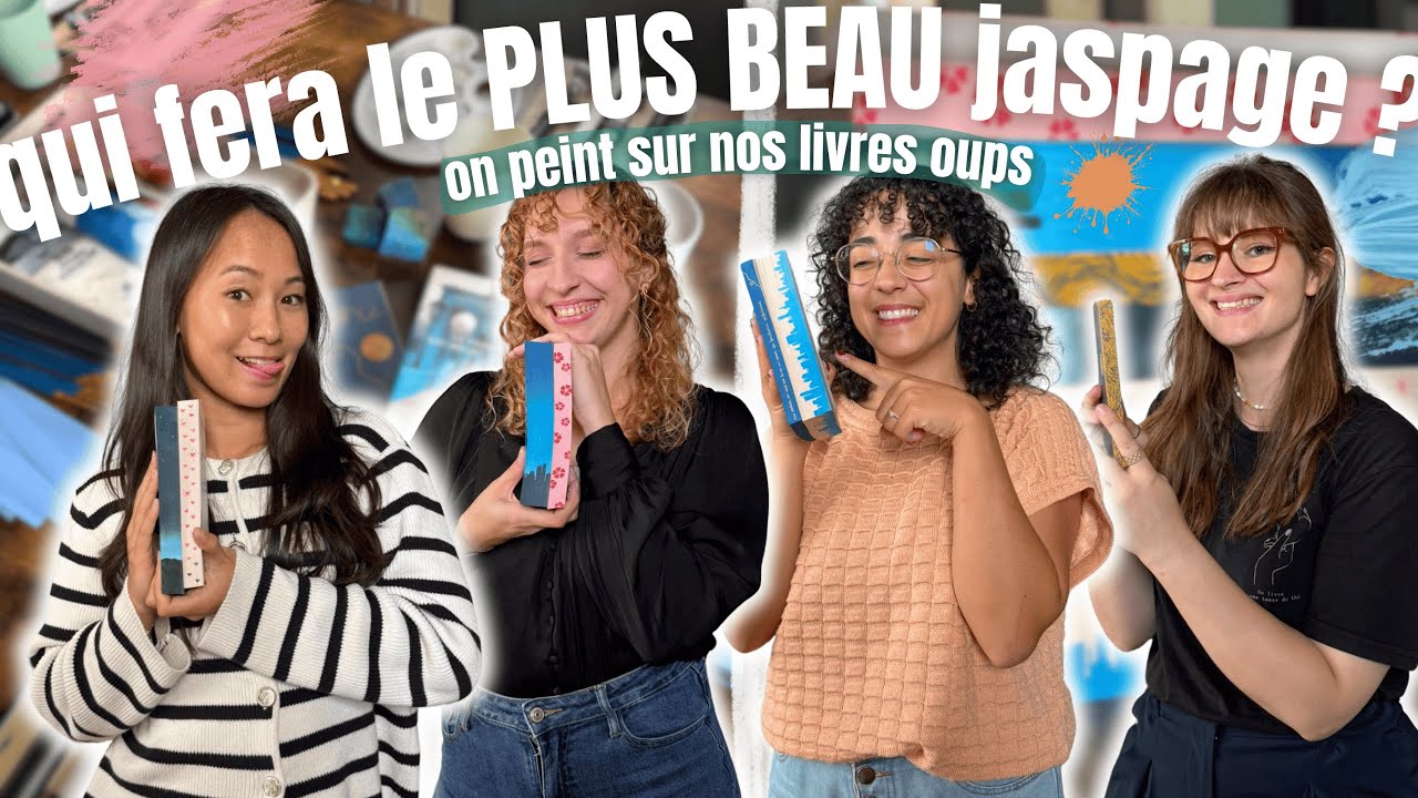 on PEINT sur nos LIVRES 🤯🎨📚 JASPAGE avec @Christiane Tran @Jeannot se livre @Instabookeuse
