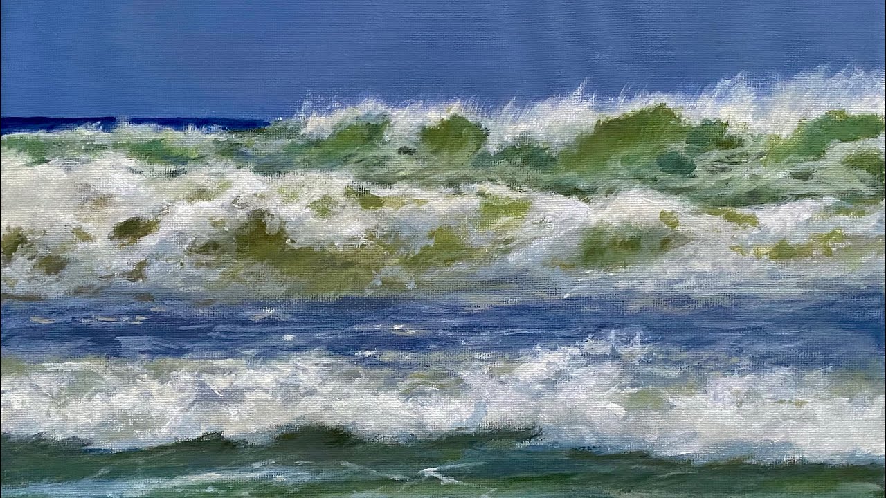 You’ll love this paint brand | Acrylic Seascape tutorial | Plus giveaway winner revealed!!