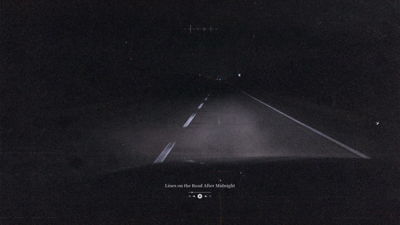 Lines on the Road After Midnight | Calm Night Drive R&B