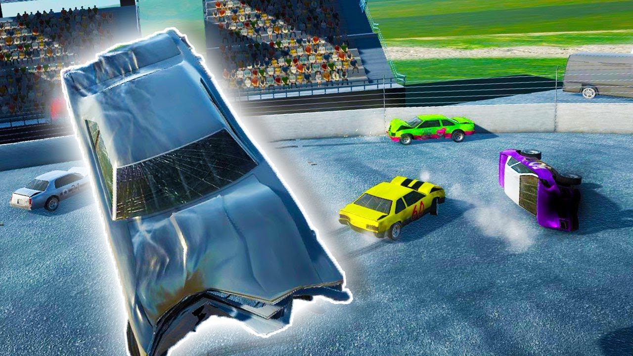 CRAZY Demolition Derby Action! New Car Crashing Game - Crumple Zone