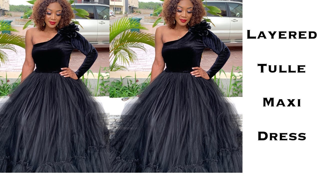 HOW TO MAKE A MONO-STRAP TULLE BIRTHDAY/PROM DRESS DETAILED VIDEO (Cutting&Stitching)