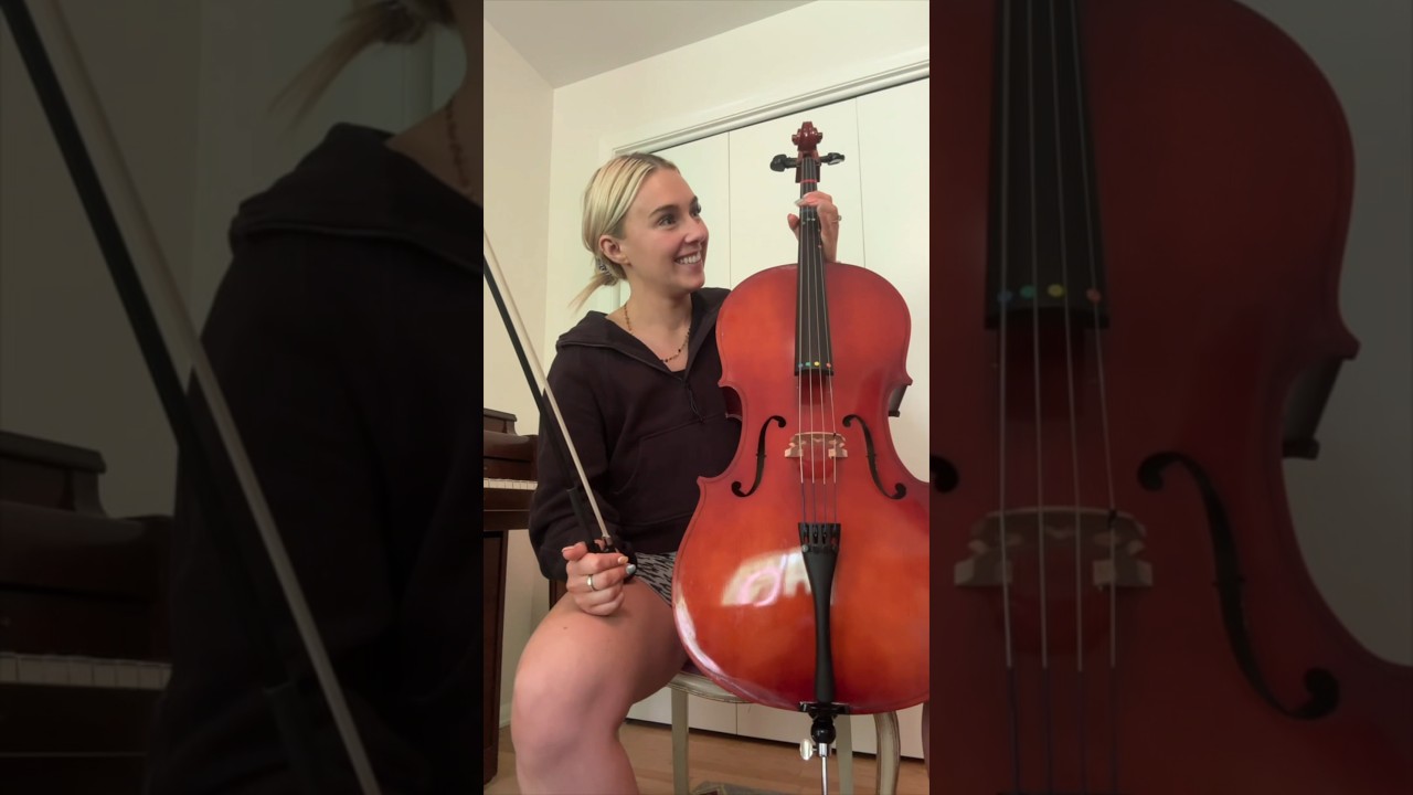 i took a cello lesson for the first time 🤠 