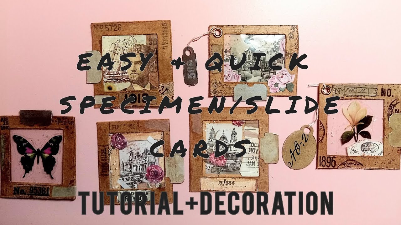 How to make easy&quick specimen/slide cards|Tutorial+Making of 