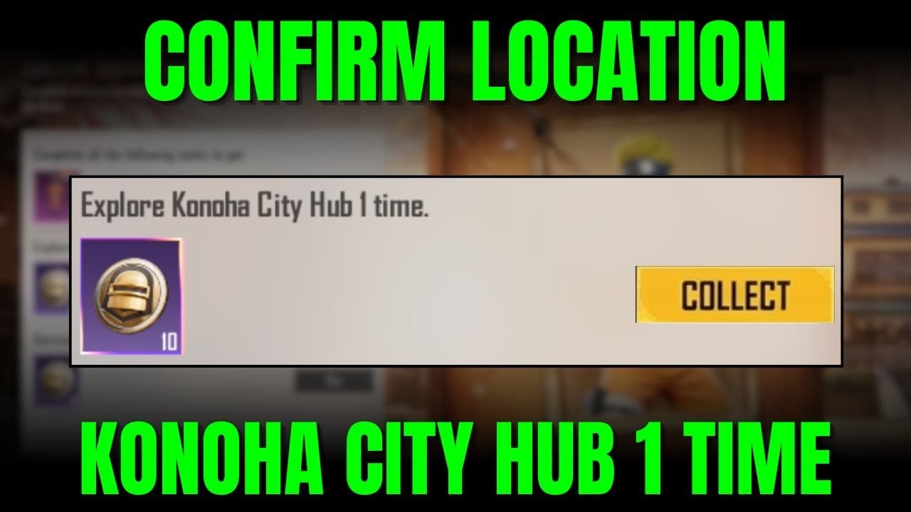 HOW TO COMPLETE THE EXPLORE KONOHA CITY HUB MISSION IN PUBG MOBILE