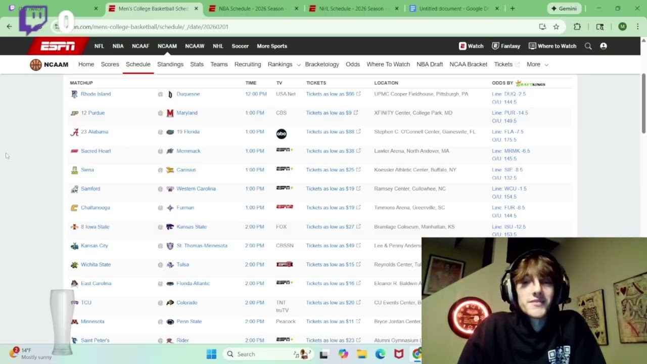 2/1/26 CBB, NBA & NHL SportPicks: Episode 1