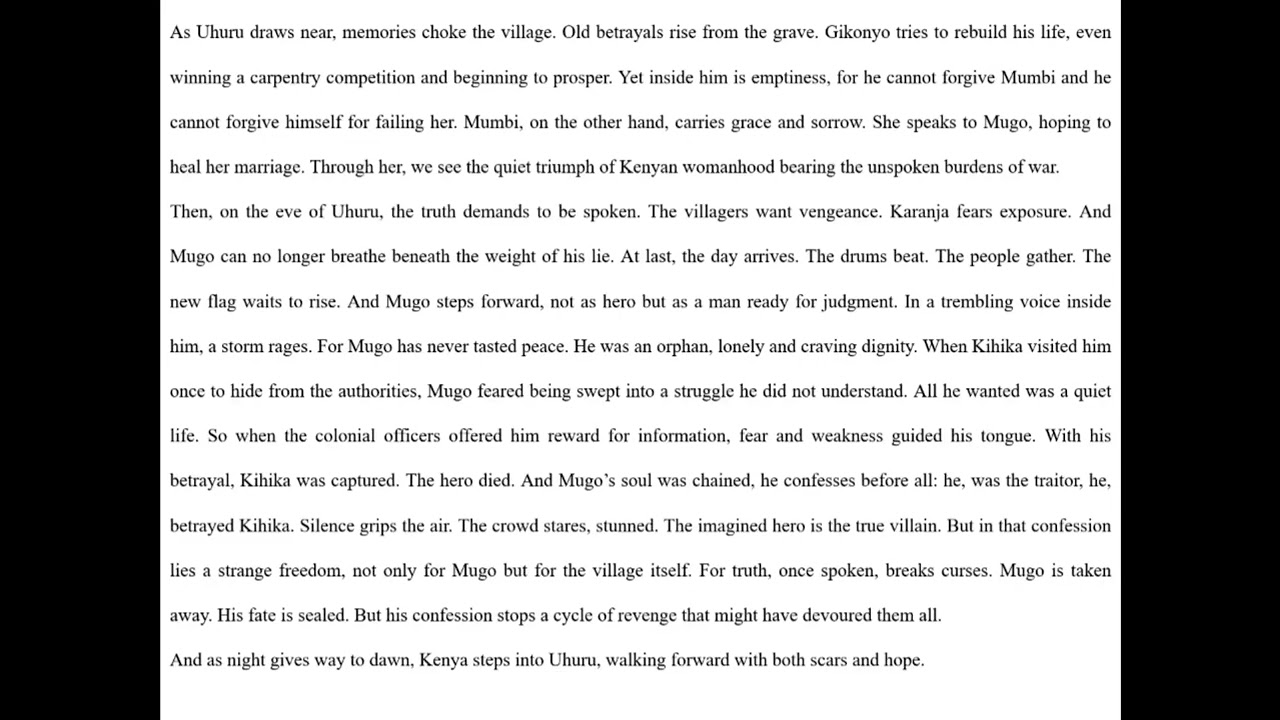 A Grain of Wheat - Ngugi Wa Thiong’o. 