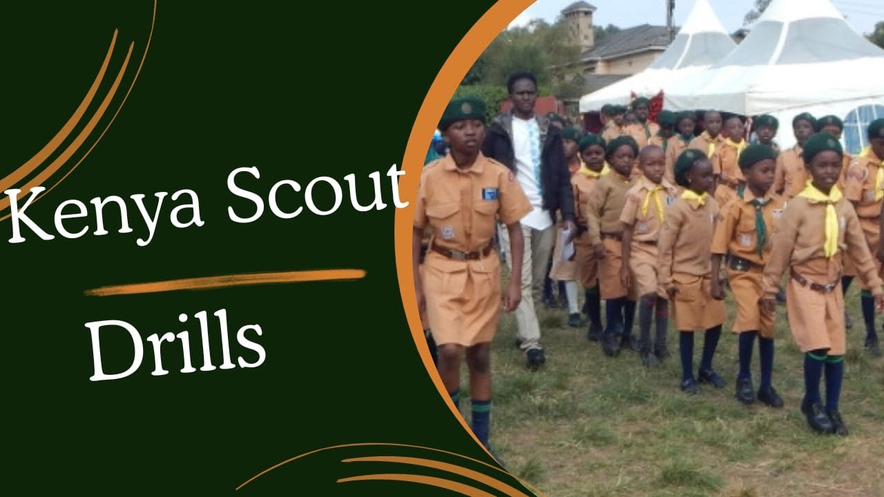 AFRICAN KIDS SHOWCASING SCOUT DRILLS IN KENYA