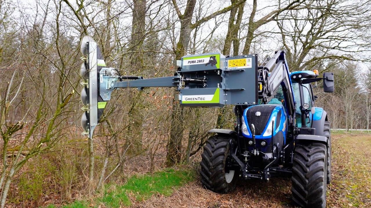 Saw And Hedge Cutter Attachments For Front Loader | GreenTec Puma 2803, LRS 1602 and HS 172