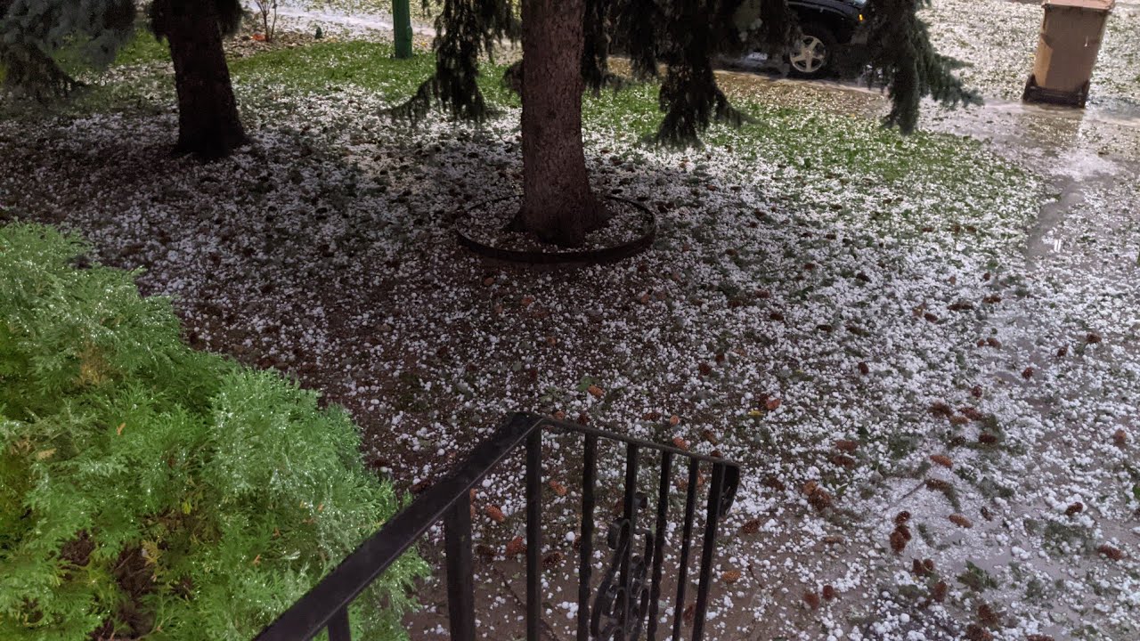Hailstorm in Regina, Canada. Sept. 01,2021, PDFamily in Canada.