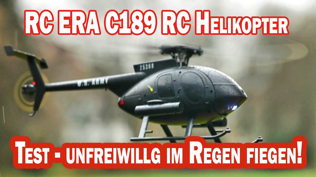 sehr böser RC ERA C 189 MD 500 Black bei Banggood - Flugtest im Regen - für Anfänger tauglich?