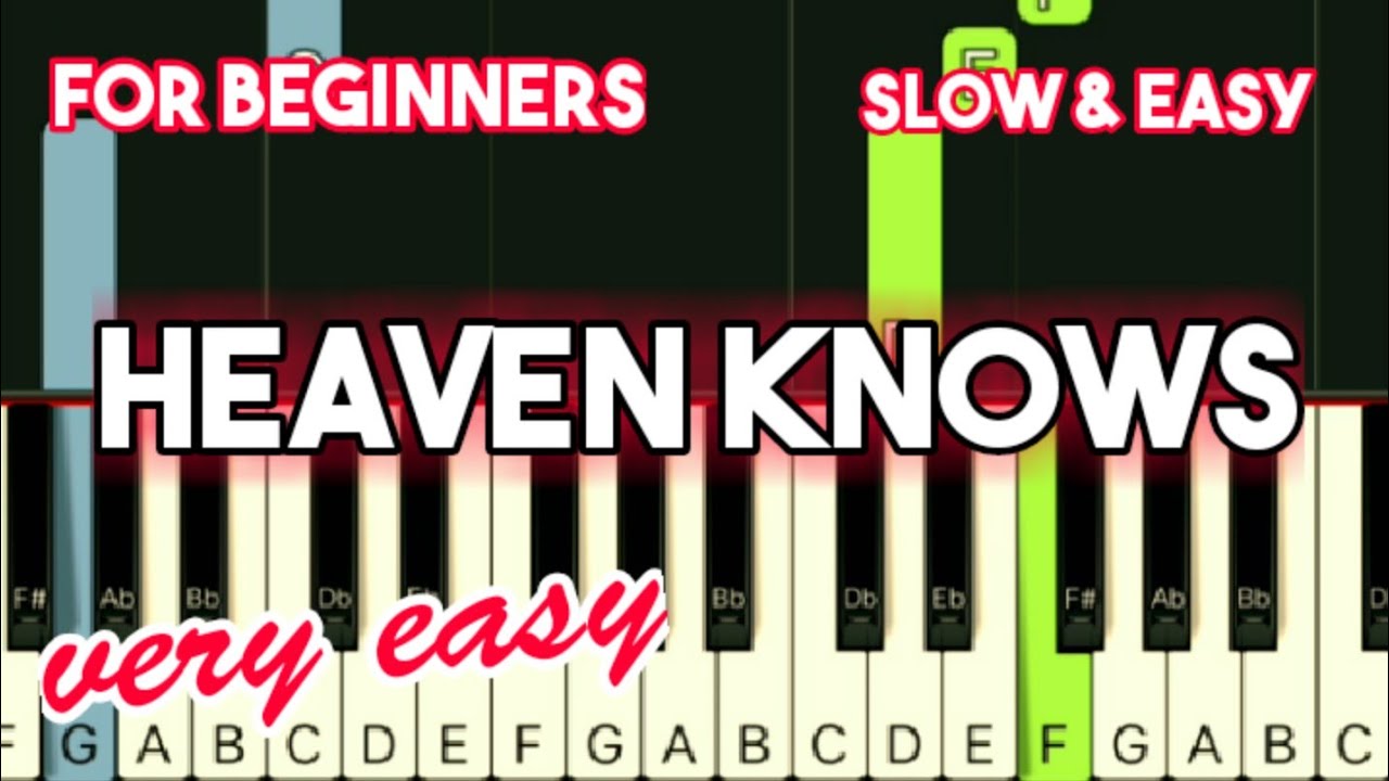 RICK PRICE - HEAVEN KNOWS | SLOW & EASY PIANO TUTORIAL