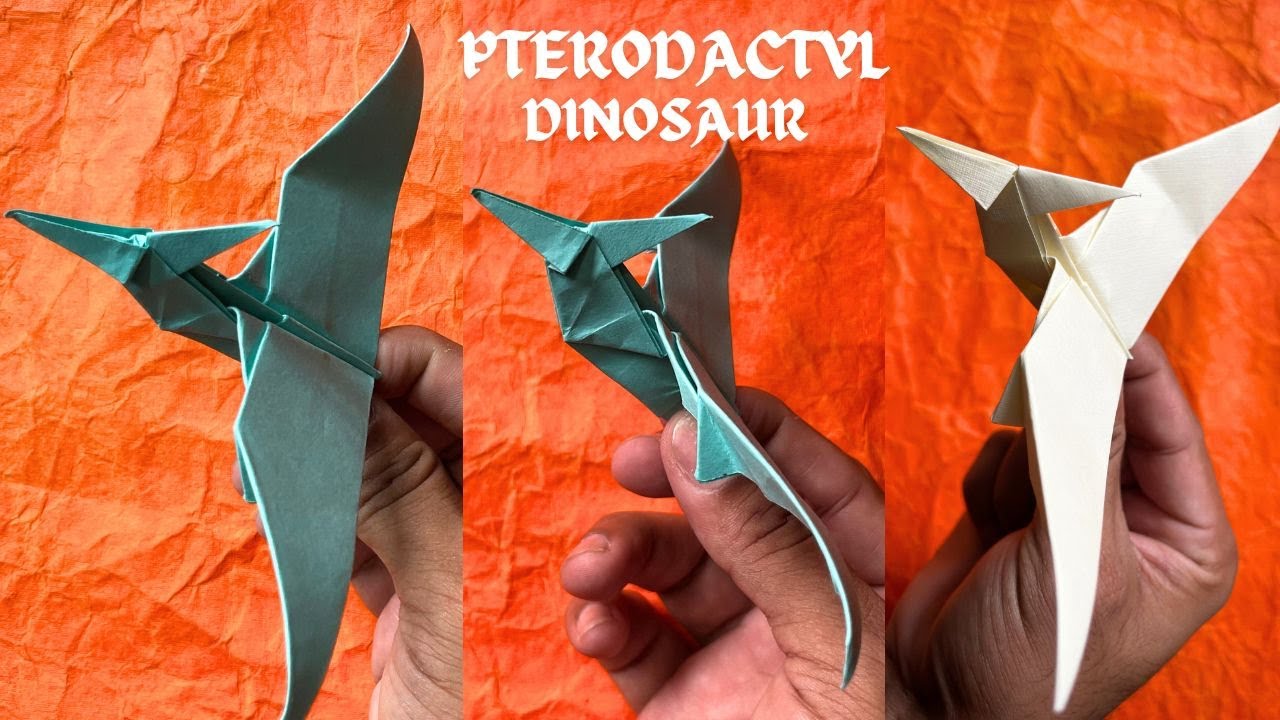 Easy Origami Pterodactyl Dinosaur Step by Step Tutorial | Paper Dino #pterodactyl #innovationizer