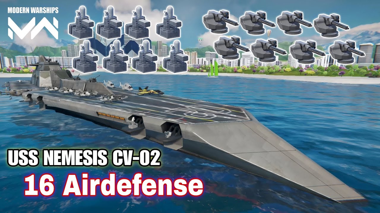 16 Airdefense of USS NEMESIS CV-02 make aircraft carrier user mad : Modern Warships