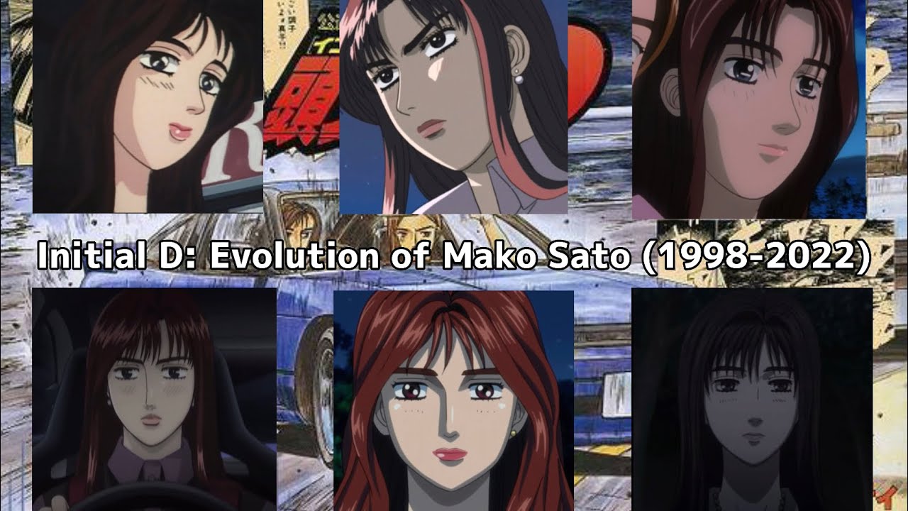 Initial D: Evolution of Mako Sato (1998-2022)
