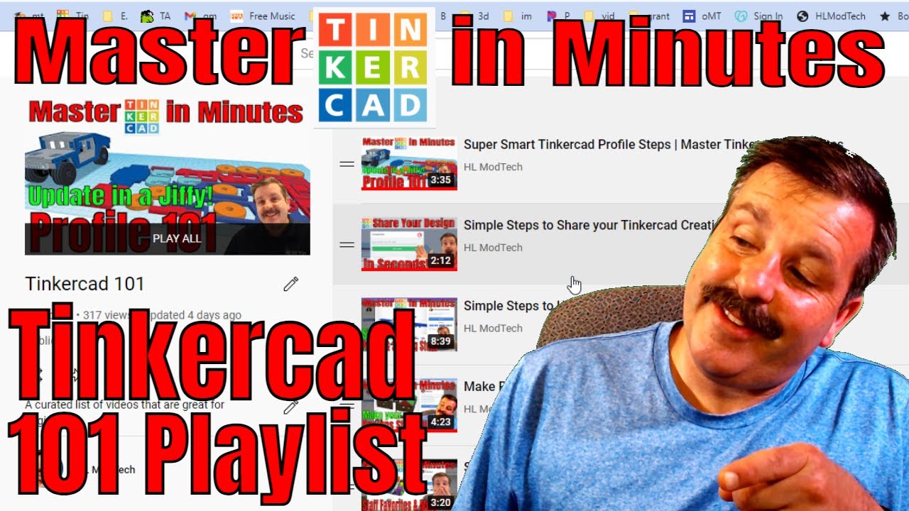 Introducing the Tinkercad 101 Playlist | Master Tinkercad in Minutes