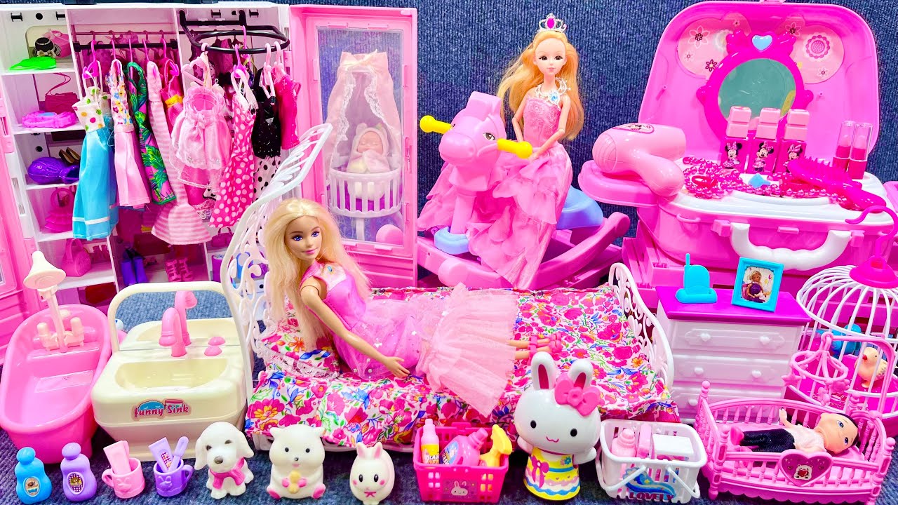 11 Minutes Satisfying with Unboxing Barbie Princess House & Wardrobe Collection Toys Review | ASMR