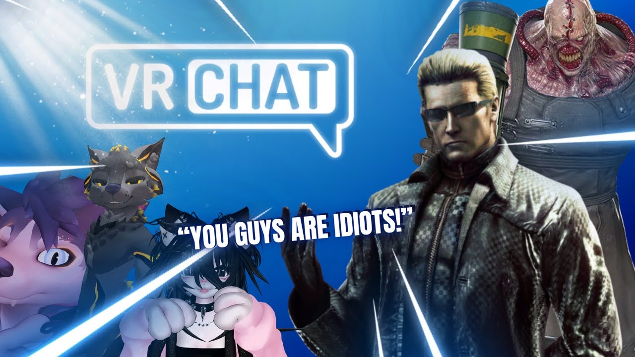 WESKER TROLLS PEOPLE WITH A FAKE AI NEMESIS! -Albert Wesker Voice Trolling on VRChat!