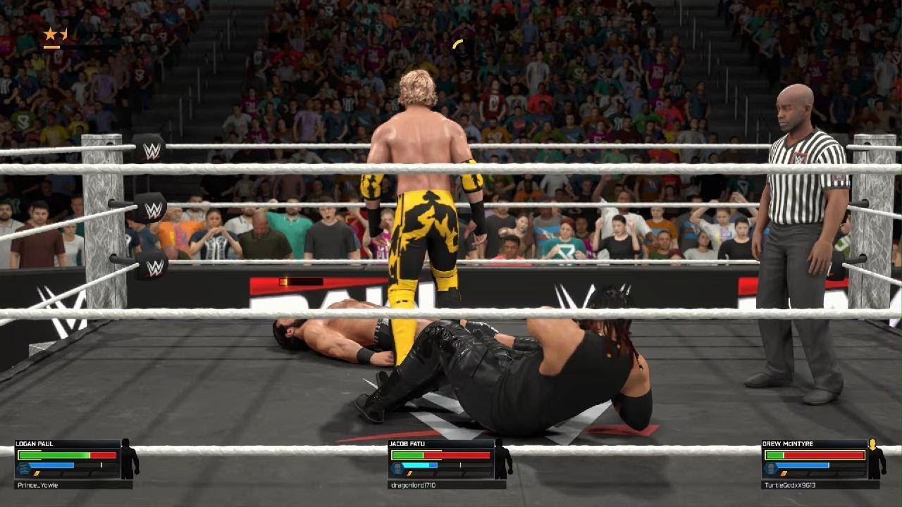 Logan Paul vs Drew Mcintyre vs Jacob Fatu WWA