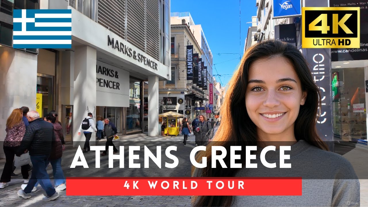 🇬🇷Athens 4k walk - Greece 4K Morning Walking Tour｜Mar 2025