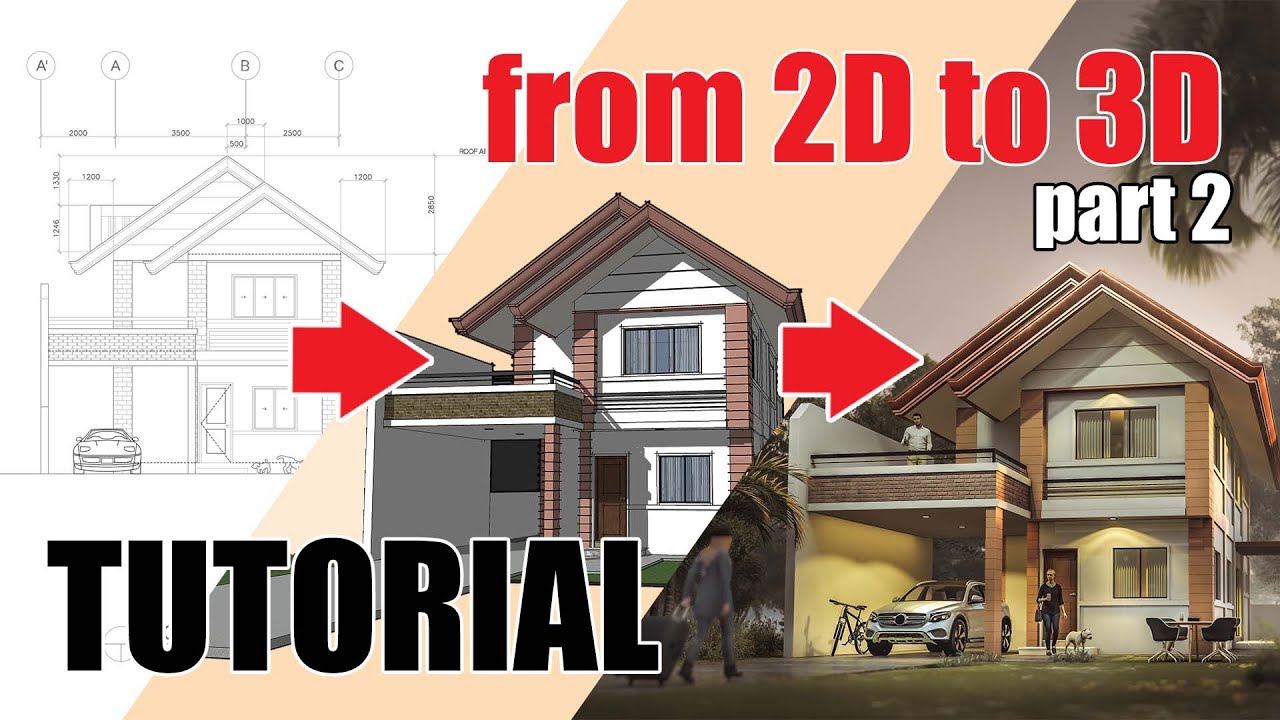 3D House Model | AutoCAD to SketchUp to Lumion Tutorial - Pt. 2