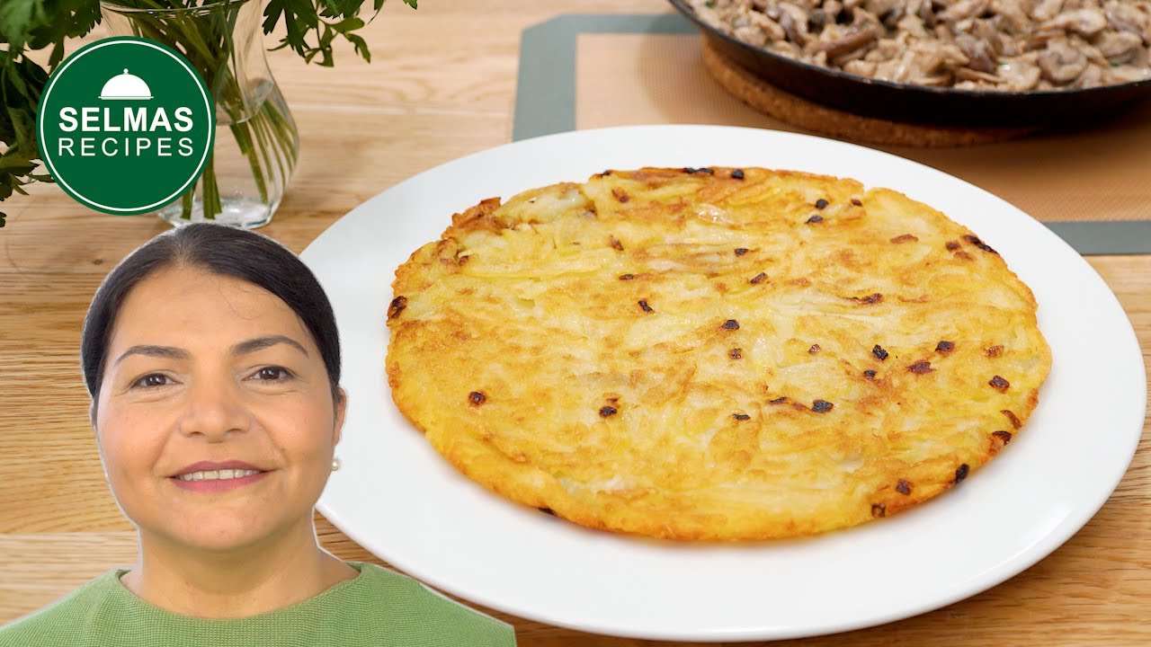 Rösti | Kartoffelpuffer mit gekochten Kartoffeln | vegan ✅