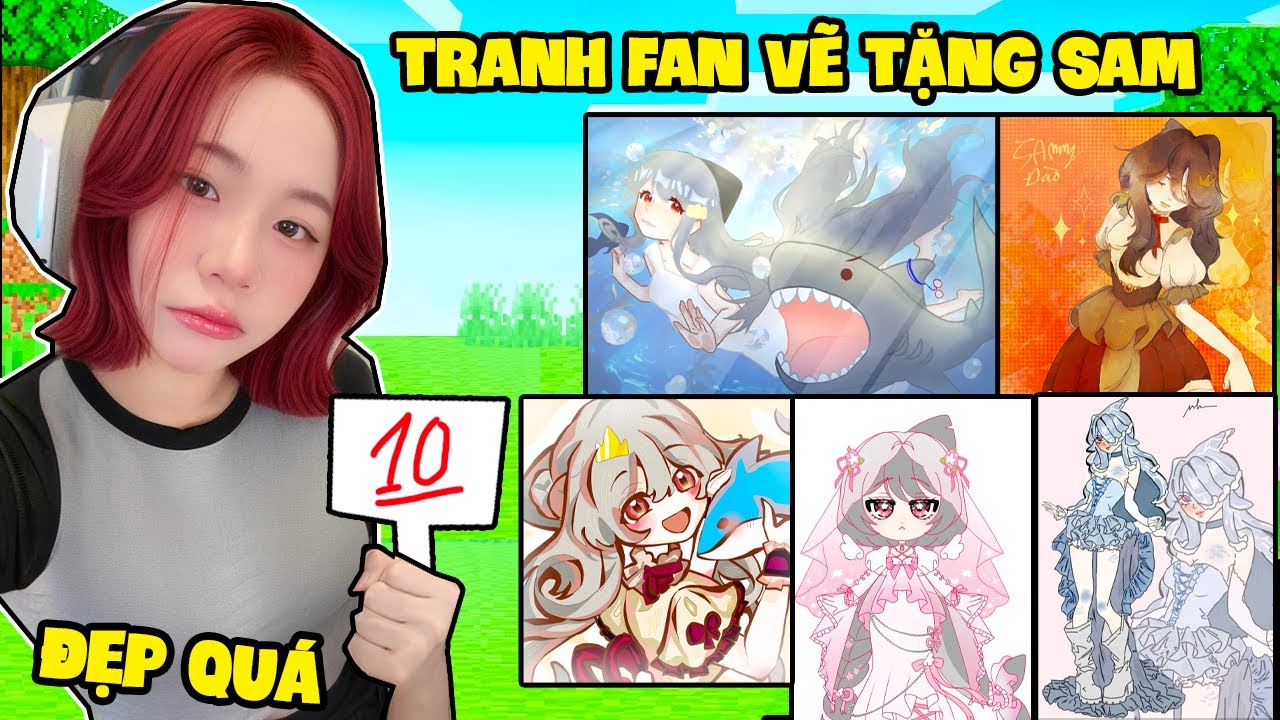 SAMMY BẤT NGỜ KHI CHẤM ĐIỂM TRANH FAN TẶNG VẼ SAMMY SIÊU ĐẸP