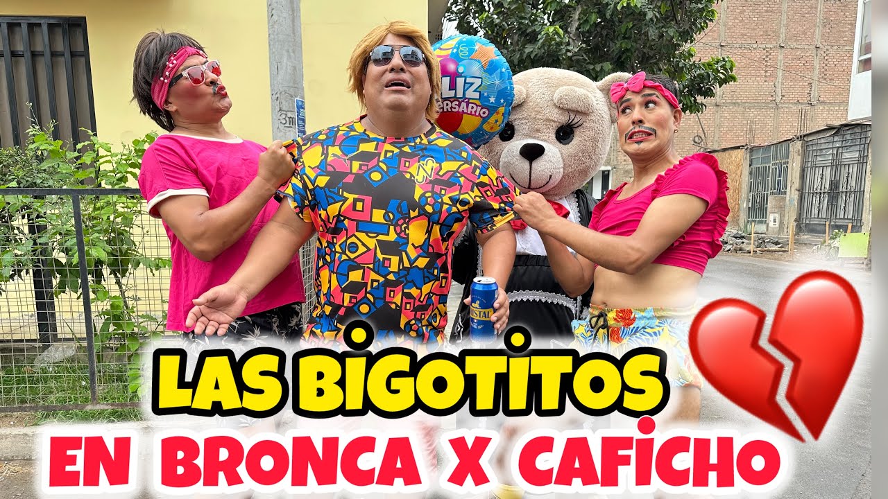 LAS BIGOTITOS Y EL GRINGO CAFICHO - cómico lucky - elenco chino risas