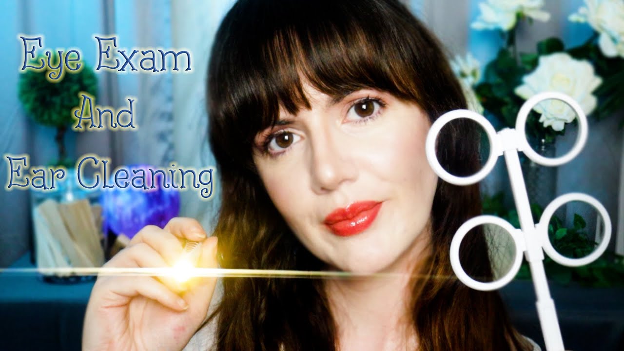[ASMR] Relaxing Ear Cleaning, Otoscope and Eye Exam ~ Up Close Whispers