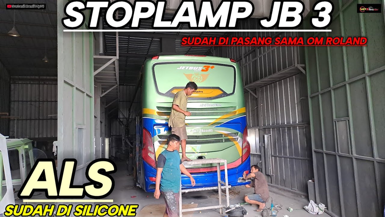 PT ANTAR LINTAS SUMATERA STOPLAMP SUDAH DI PASANG SAMA OM ROLAND, KACA SUDAH DI SILICONE.