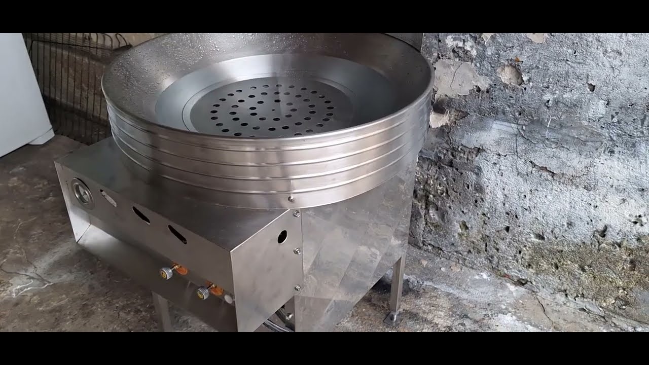 TACHO DE FRITURA A GÁS . ESTE TACHO FOI DESCARTADO NA SUCATA FOI RECUPERADO E FICOU NOVINHO