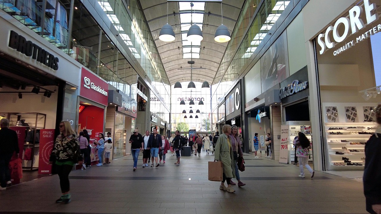 One of Sweden's largest shopping centers, walking tour of Nordstan in Gothenburg.