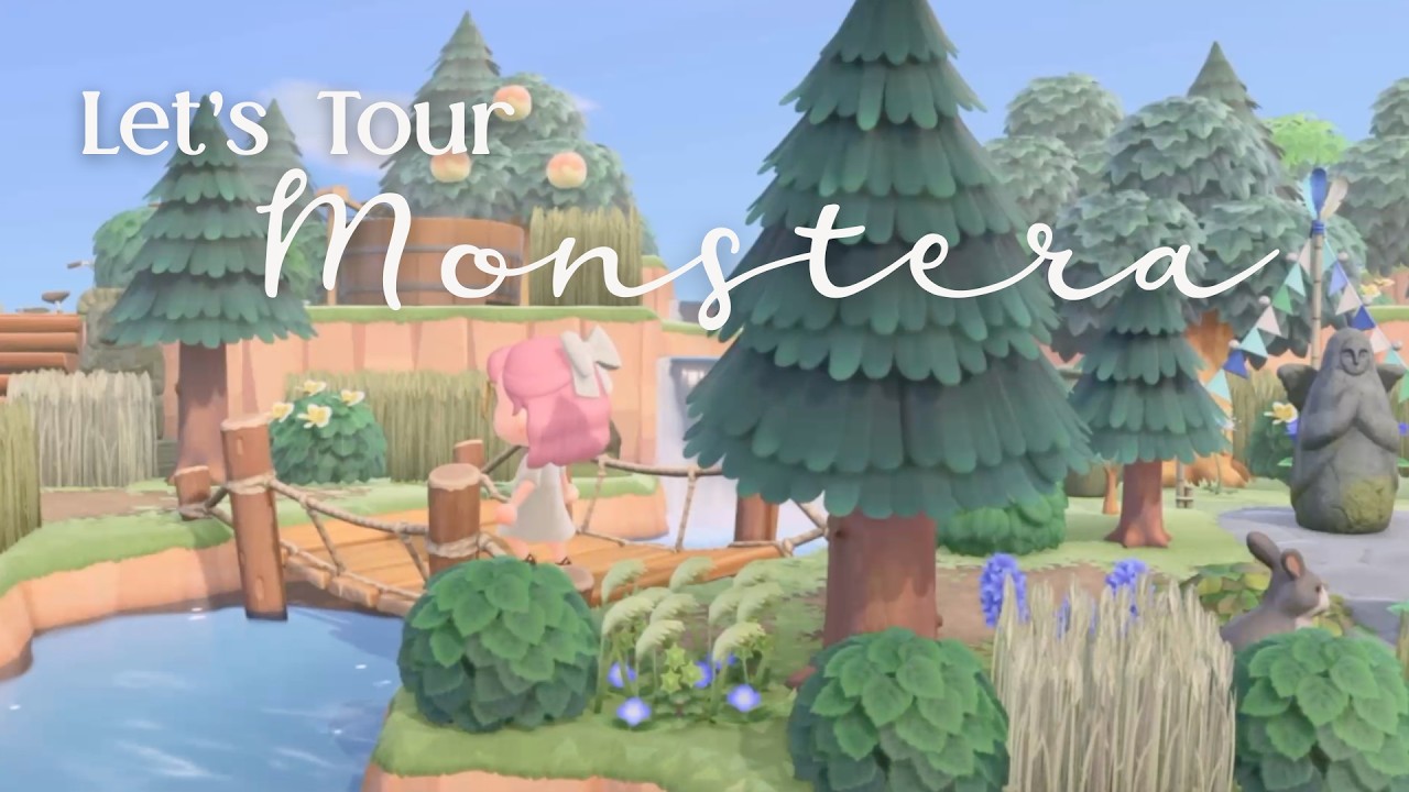 Let's Visit Monstera | Rustic, Natural Dream Address Tour ACNH