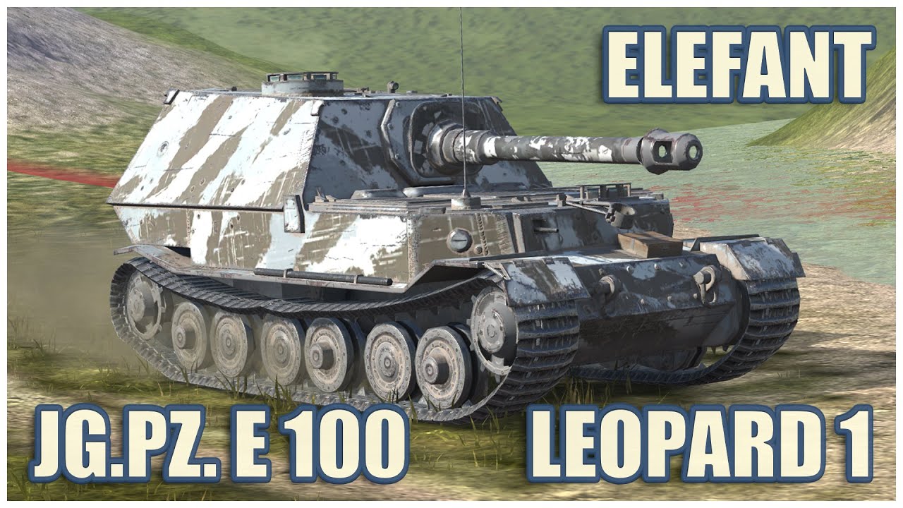 Elefant, Jg.Pz. E 100 & Leopard 1 • WoT Blitz Gameplay